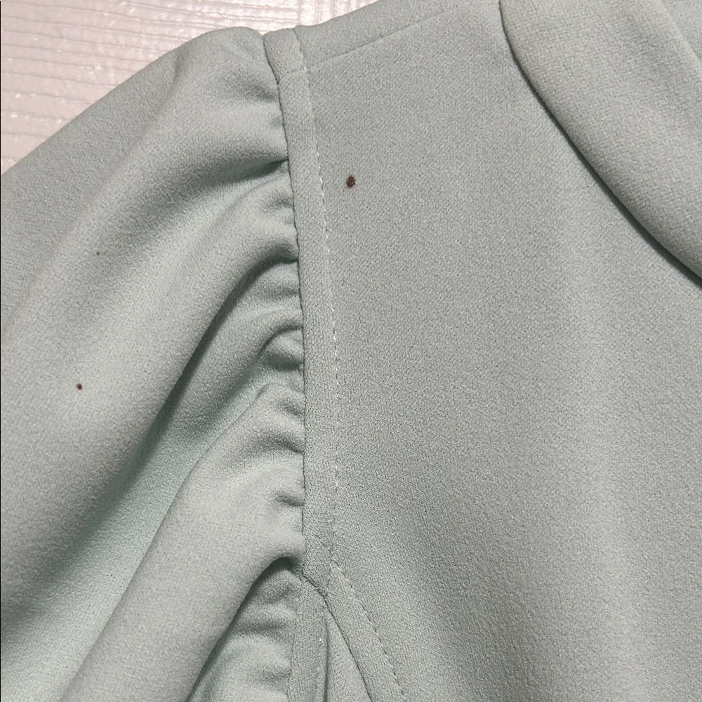 Tommy Hilfiger Women's Mint/Light Green Ruffle Mini Dress - Picture 5 of 5